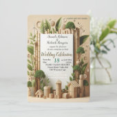 Öko-freundliche Gärten und Gebäude im Einklang Einladung (Stehend Vorderseite)