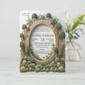 Öko-freundliche Gärten und Gebäude im Einklang Einladung (Stehend Vorderseite)