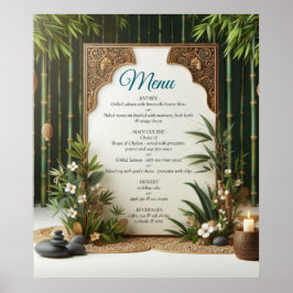 Öko-freundliche Gärten und Gebäude im Einklang Poster