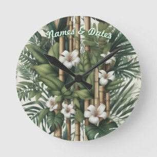 Öko-freundliche Gärten und Gebäude im Einklang Runde Wanduhr