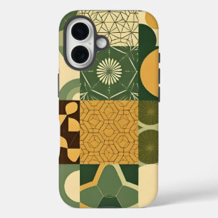 Öko-freundliche geometrische Muster iPhone 16 Hülle