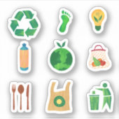 Öko-freundliche Stickers Aufkleber (Vorderseite)