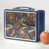 Öko-freundlicher Cyan "Alte indigene Chroniken" Metall Brotdose (Beispiel)