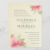 Öko freundlicher formeller Ecru Hochzeitsempfang Einladung (Vorne/Hinten)