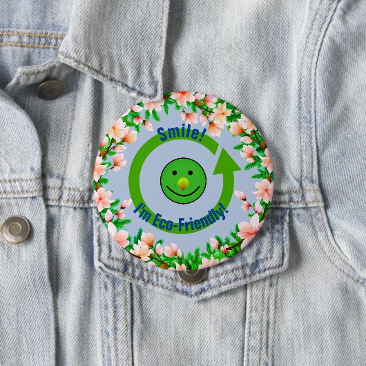 Öko-freundliches Lächeln Button (Beispiel)
