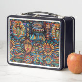 Öko-freundliches Schwarzes "Pre-Columbian Tapestry Metall Brotdose (Beispiel)