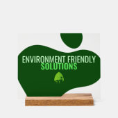Öko Friendly Business Sign Acrylschild (Vorderseite)