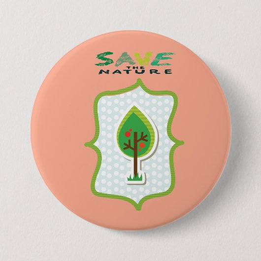 Öko Friendly Evergreen Design Button (Vorderseite)