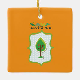 Öko Friendly Evergreen Design Keramikornament
