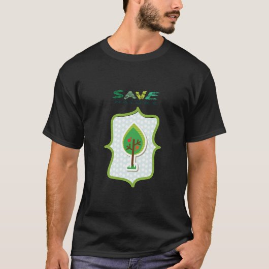 Öko Friendly Evergreen Design T-Shirt (Vorderseite)