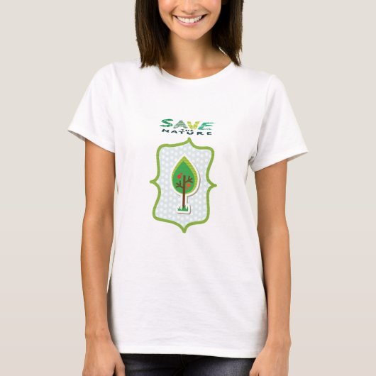 Öko Friendly Evergreen Design T-Shirt (Vorderseite)