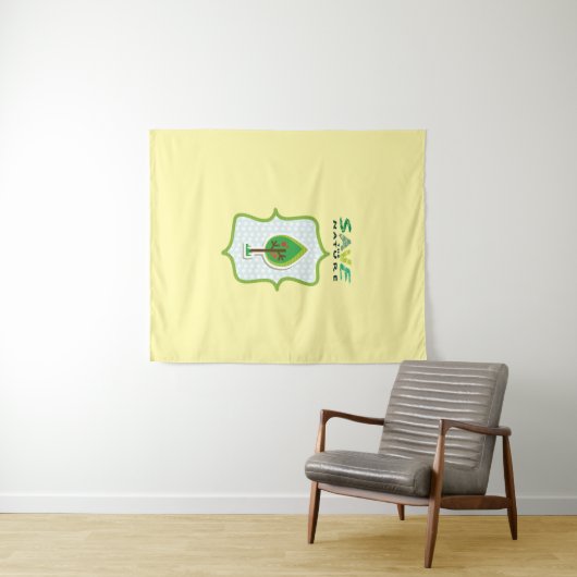 Öko Friendly Evergreen Design Wandteppich (Beispiel (Horizontal))