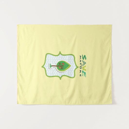 Öko Friendly Evergreen Design Wandteppich (Vorderseite (Horizontal))