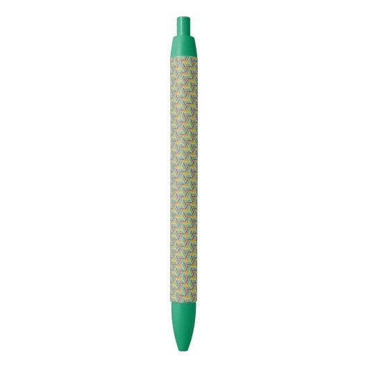 Öko Friendly Green Pen | Wabendesign Kugelschreiber (Vorderseite Vertikal)