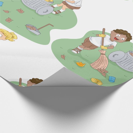 Öko Friendly Kids Cleaning Campingplatz Recycelnd Geschenkpapier