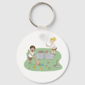 Öko Friendly Kids Cleaning Campingplatz Recycelnd Schlüsselanhänger (Vorderseite)