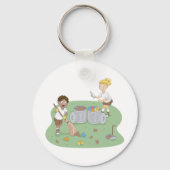 Öko Friendly Kids Cleaning Campingplatz Recycelnd Schlüsselanhänger (Rückseite)