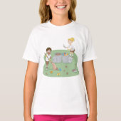 Öko Friendly Kids Cleaning Campingplatz Recycelnd T-Shirt (Vorderseite)