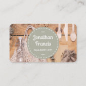 Öko Friendly Koch | Rustikales kulinarisches Desig Visitenkarte (Vorderseite)