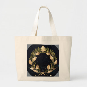 "Öko Friendly Natural Leaf Print Tote Bag" Jumbo Stoffbeutel
