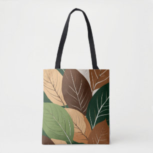 "Öko Friendly Natural Leaf Print Tote Bag" Tasche