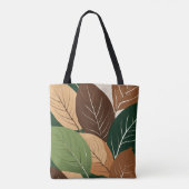 "Öko Friendly Natural Leaf Print Tote Bag" Tasche (Rückseite)