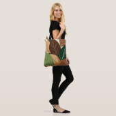 "Öko Friendly Natural Leaf Print Tote Bag" Tasche (Am Model)