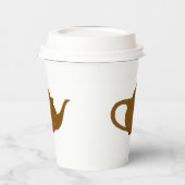 Öko Friendly Tea Cups — Charming Teapot Design Pappbecher (Links)