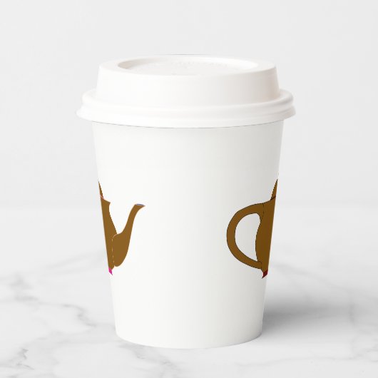 Öko Friendly Tea Cups — Charming Teapot Design Pappbecher (Links)