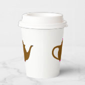 Öko Friendly Tea Cups — Charming Teapot Design Pappbecher (Rechts)