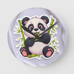 Öko Friendly Wildlife Design for Nature Lovers Runde Wanduhr