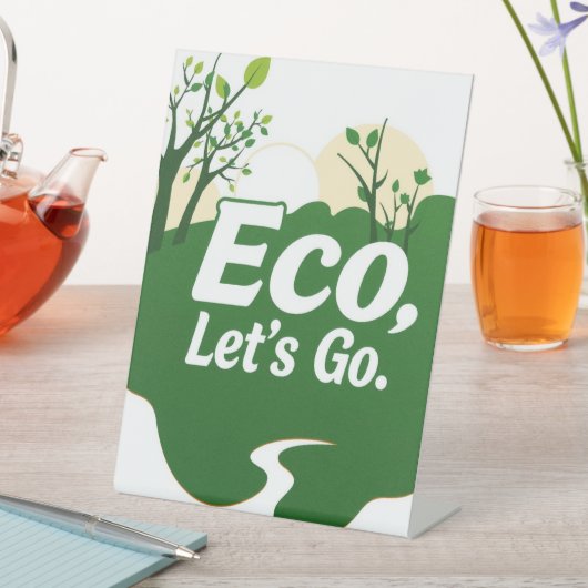 Öko, gehen wir. sockelschild (In Situ)