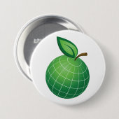 Öko Globe Frucht Grüne Erde Leaf Sphere Button (Vorne & Hinten)