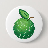 Öko Globe Frucht Grüne Erde Leaf Sphere Button (Vorderseite)