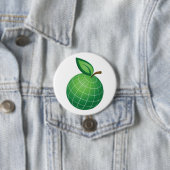 Öko Globe Frucht Grüne Erde Leaf Sphere Button (Beispiel)