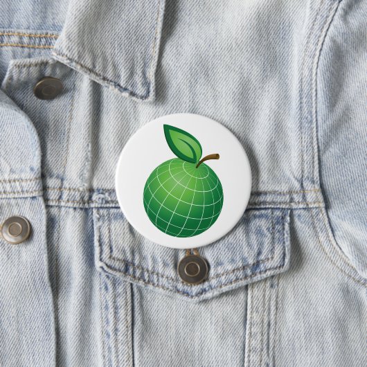 Öko Globe Frucht Grüne Erde Leaf Sphere Button (Beispiel)