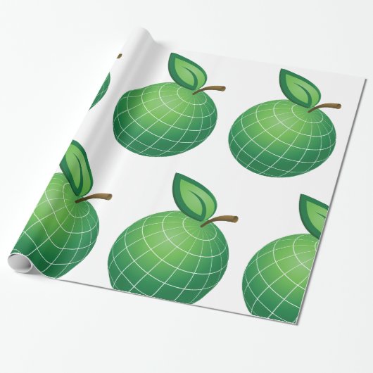 Öko Globe Frucht Grüne Erde Leaf Sphere Geschenkpapier (Ungerollt)