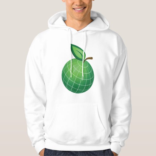 Öko Globe Frucht Grüne Erde Leaf Sphere Hoodie (Vorderseite)