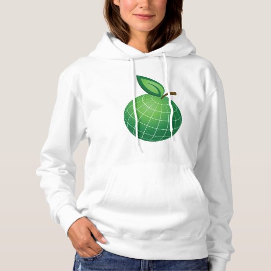 Öko Globe Frucht Grüne Erde Leaf Sphere Hoodie (Vorderseite)