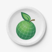 Öko Globe Frucht Grüne Erde Leaf Sphere Pappteller (Vorderseite)