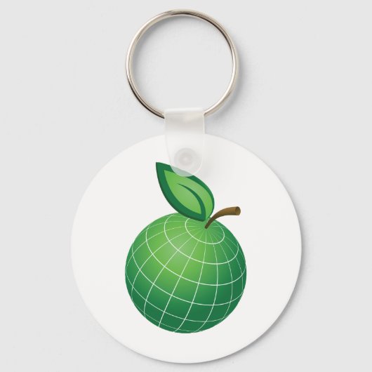 Öko Globe Frucht Grüne Erde Leaf Sphere Schlüsselanhänger (Vorderseite)
