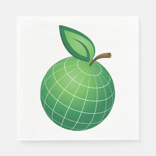 Öko Globe Frucht Grüne Erde Leaf Sphere Serviette (Vorderseite)
