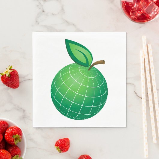 Öko Globe Frucht Grüne Erde Leaf Sphere Serviette