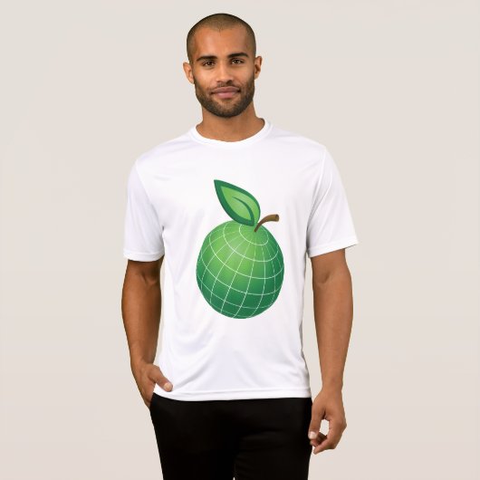 Öko Globe Frucht Grüne Erde Leaf Sphere T-Shirt (Vorne ganz)