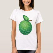 Öko Globe Frucht Grüne Erde Leaf Sphere T-Shirt (Vorderseite)