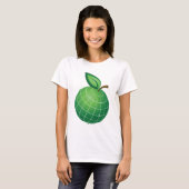 Öko Globe Frucht Grüne Erde Leaf Sphere T-Shirt (Vorne ganz)