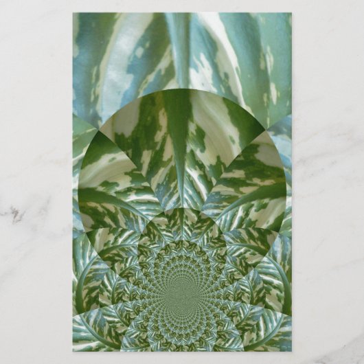 Öko Green Camouflage Kaleidoskop Art Print Design Briefpapier (Vorderseite)