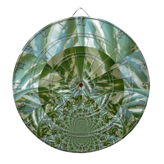 Öko Green Camouflage Kaleidoskop Art Print Design Dartscheibe (vorne)