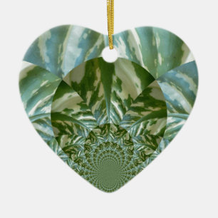 Öko Green Camouflage Kaleidoskop Art Print Design Keramik Ornament