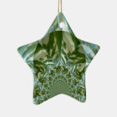 Öko Green Camouflage Kaleidoskop Art Print Design Keramikornament (Rechts)